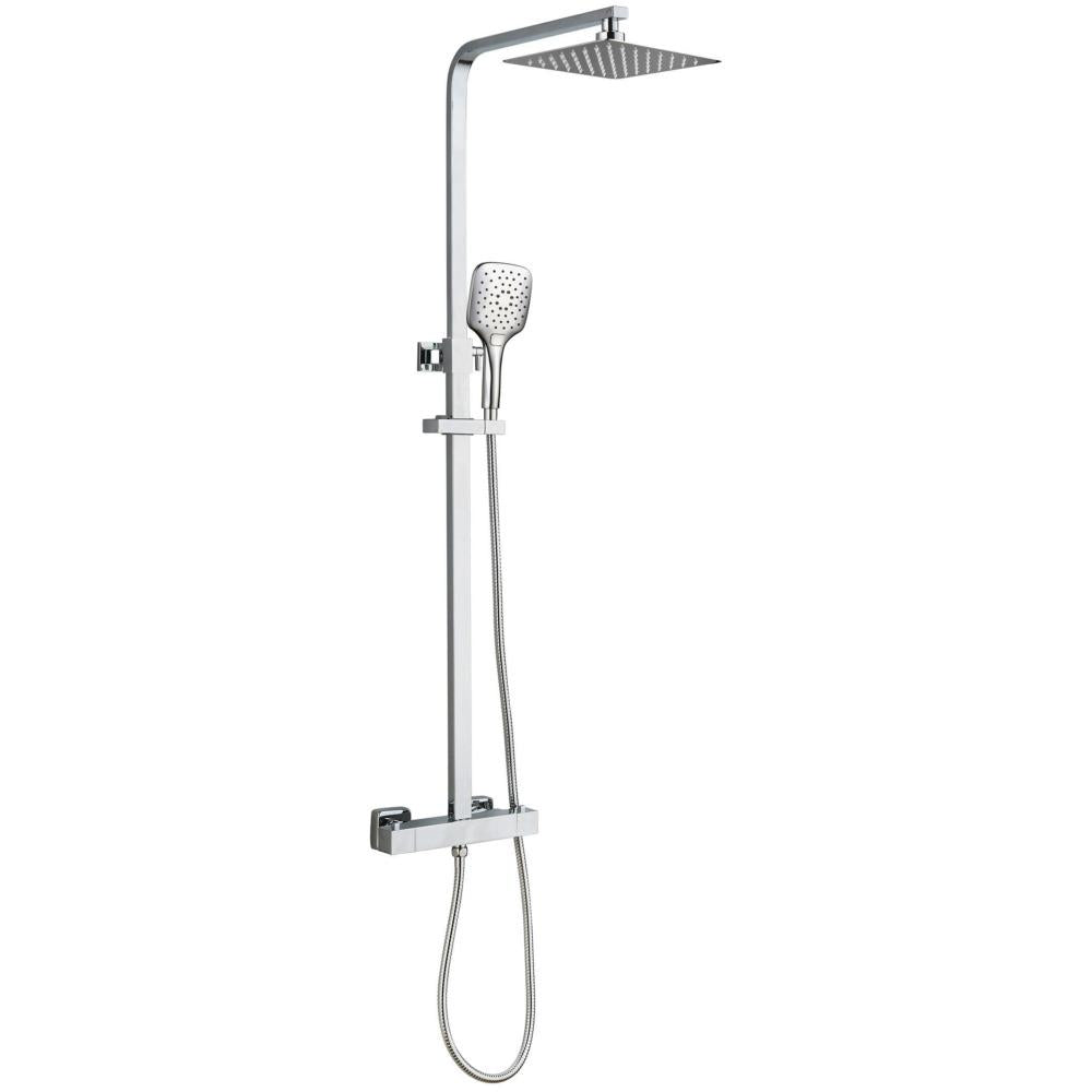 Menai Thermostatic Bar Mixer Shower & Square Rainhead - Chrome | 151574