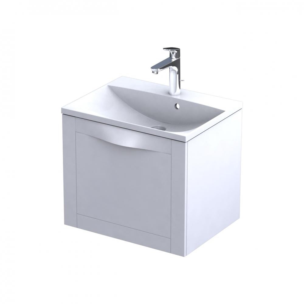 Armavit Kos 1 Drawer Vanity Unit 60cm - Matt White (Excluding Basin) | 151611