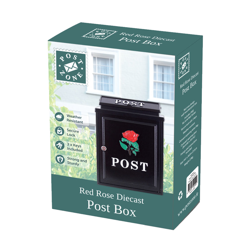 Post Zone Diecast Post Box - Red Rose | 252101