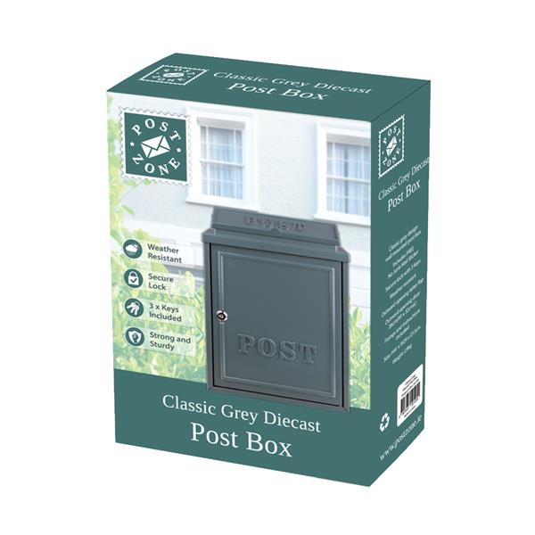 Post Zone Diecast Post Box - Classic Grey | 252104