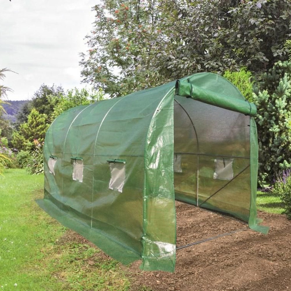 GardenSure Polytunnel Greenhouse Green House With Steel Frame