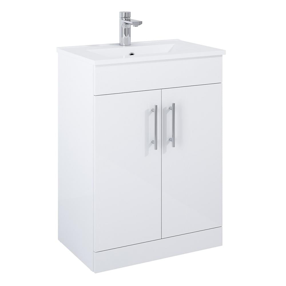 Belmont Floor Standing Vanity Unit and Washbasin 60cm - White | 151728