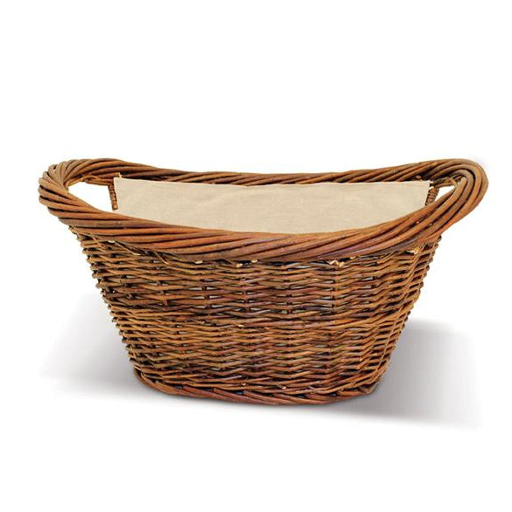 Sirocco Oval Willow Wicker Basket with Canvas Liner | 71622