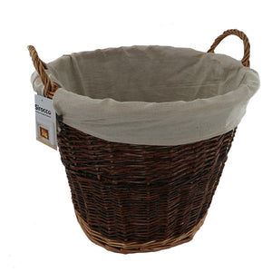 Sirocco Round Willow (Turf) Basket with Canvas Liner
