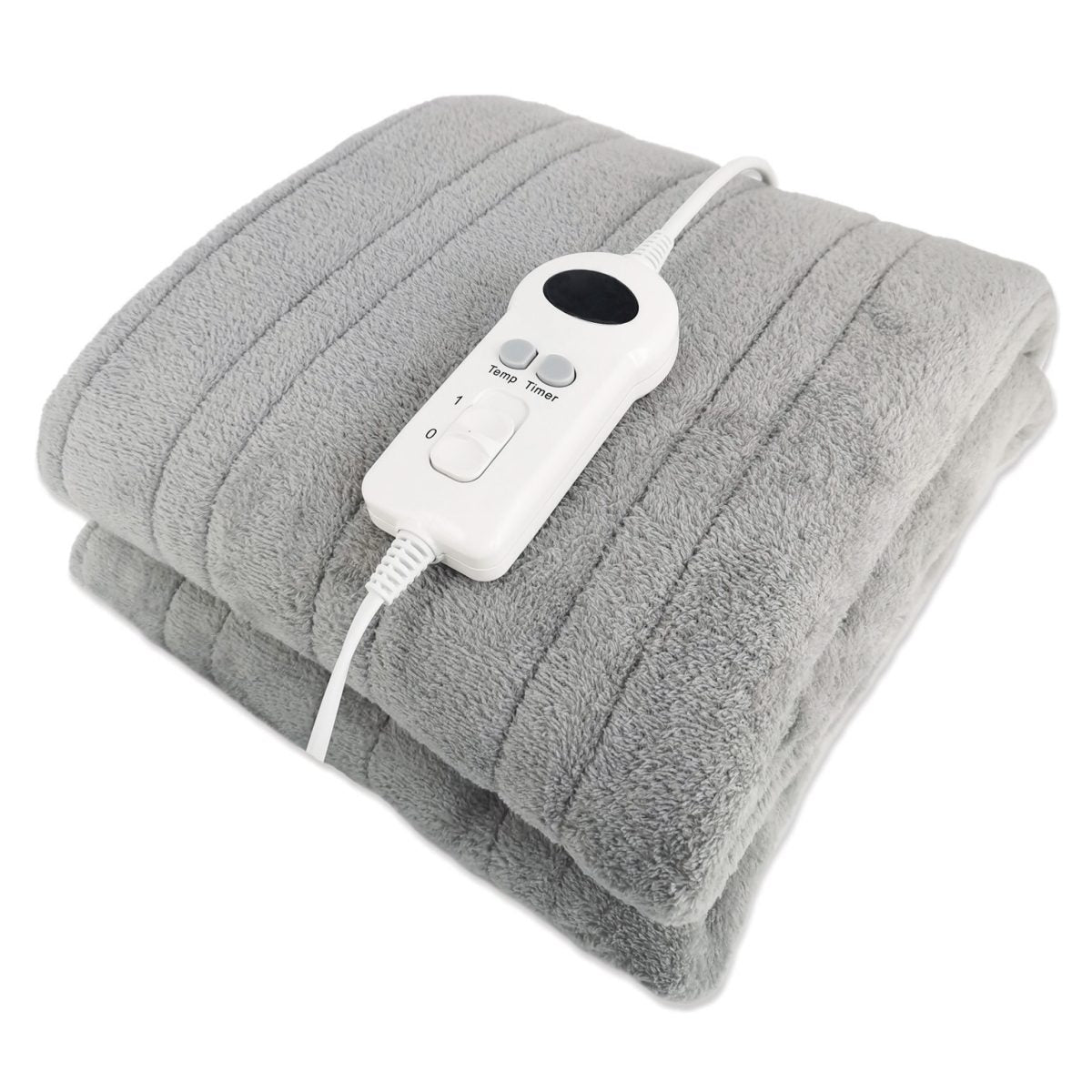 De Vielle Electric Heated Fleece Throw Blanket 200G - Grey | DEV006190