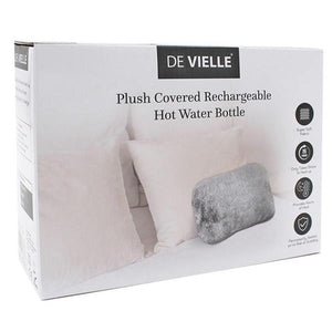 De Vielle Plush Rechargeable Electric Hot Water Bottle - Grey | DEV006633