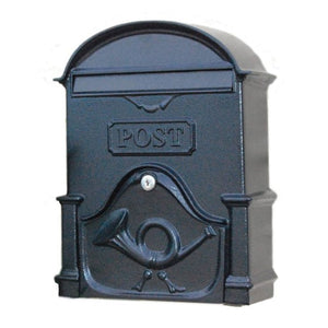 The Brosna A4 Cast Aluminium Letterbox Postbox - Antique Black