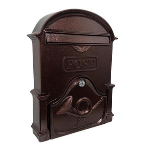 The Brosna A4 Cast Aluminium Letterbox Postbox - Antique Bronze