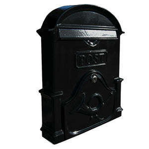 The Brosna A4 Cast Aluminium Letterbox Postbox - Gloss Black