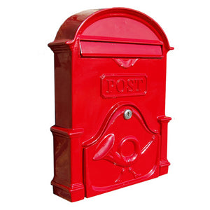 The Brosna A4 Cast Aluminium Letterbox Postbox - Ruby Red