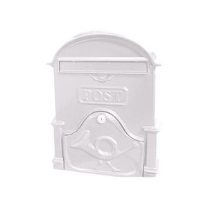 The Brosna A4 Cast Aluminium Letterbox Postbox - Signal White