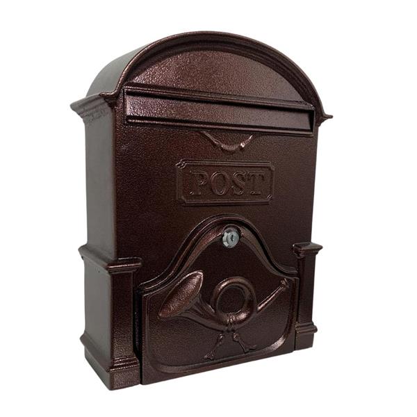 The Moy A4 Deep Cast Aluminium Letterbox Postbox - Antique Bronze