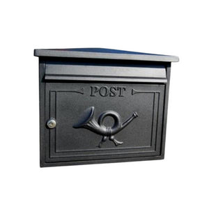 The Shannon Cast Aluminium Letterbox Postbox - Graphite Black