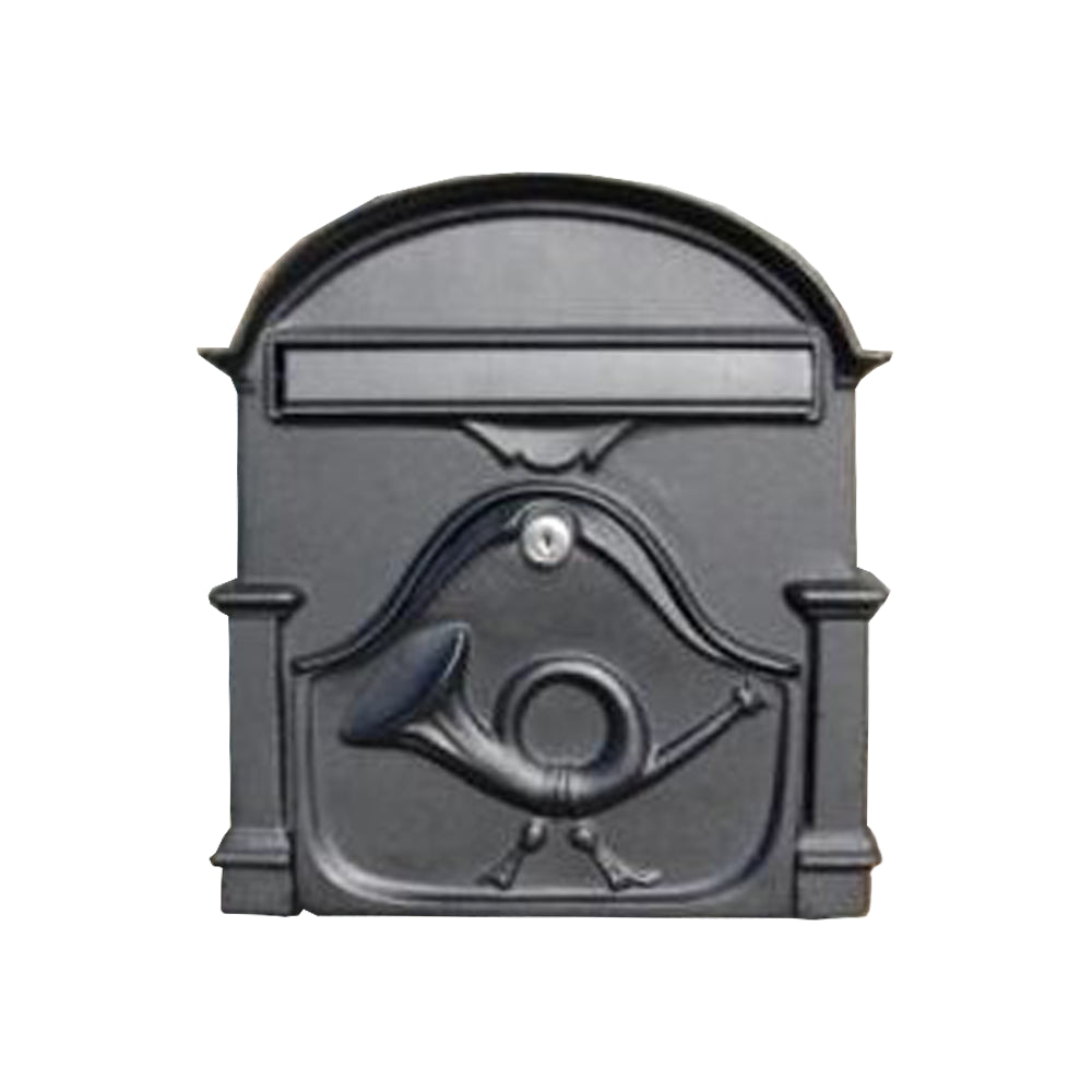 The Al Small Cast Aluminium Letterbox Postbox - Graphite Black