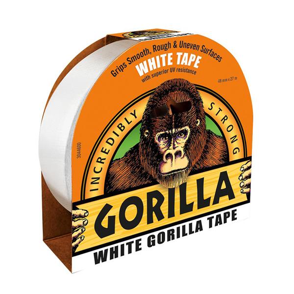 Gorilla Tape 48mm x 27 Metre - White (Duct Tape) | GRGWHTAPE48