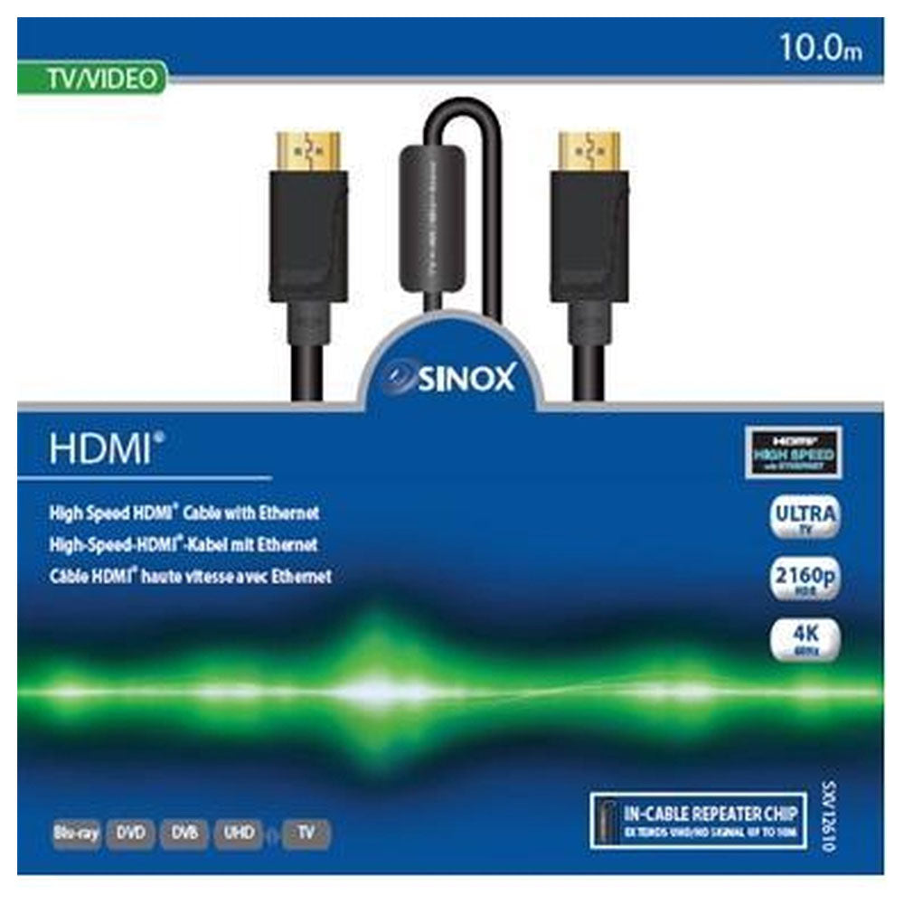 Sinox 10 Metre High Speed HDMI Cable with Ethernet