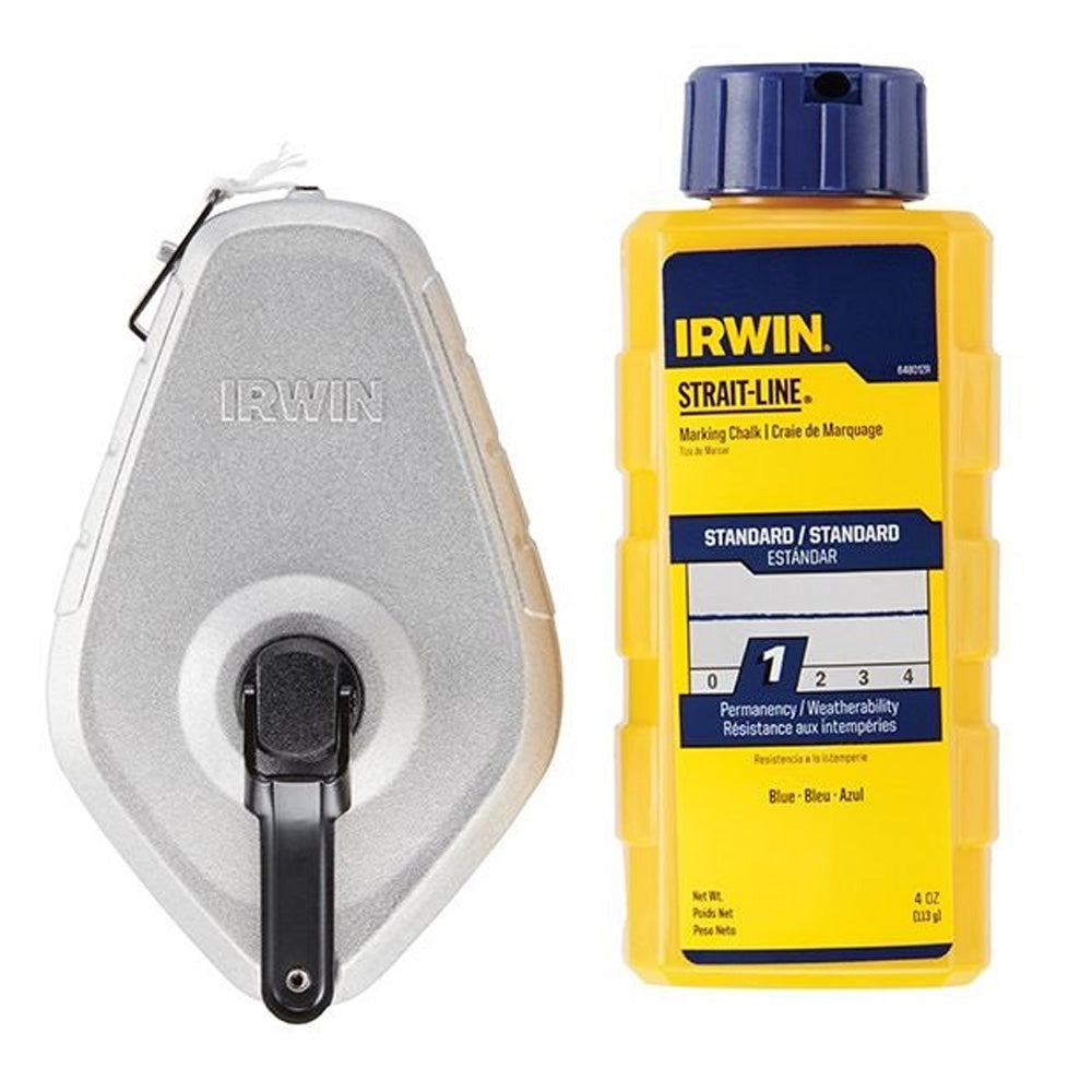 Irwin Aluminium 30 Metre Chalk Line & Blue Chalk Pack | STL10507683