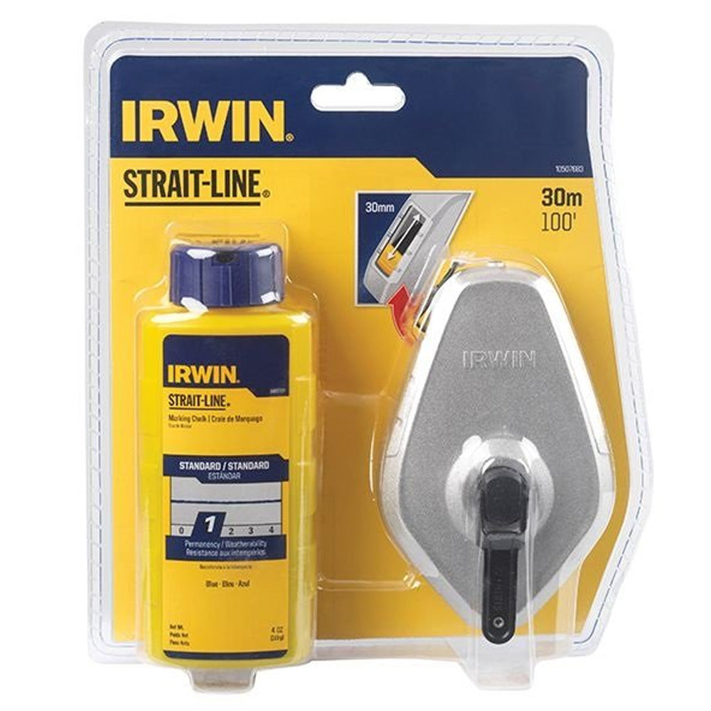 Irwin Aluminium 30 Metre Chalk Line & Blue Chalk Pack | STL10507683