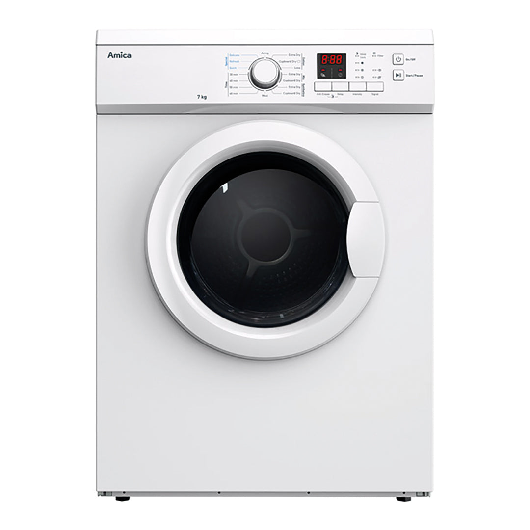 Amica 7kg Vented Tumble Dryer - White | ADV7CLCW