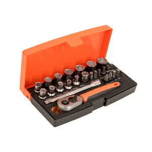 Bahco SL25 1/4in Drive Socket Set, 25 Piece | XMS24SS14