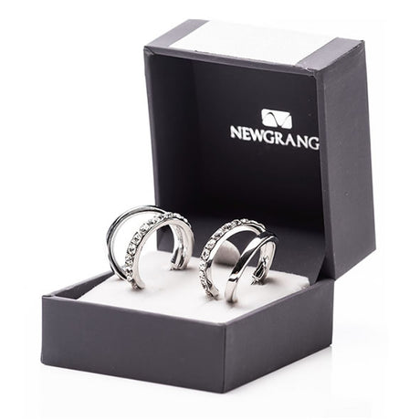 Newgrange Living Double Loop Earrings Pair - Silver | 600333