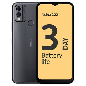 Nokia C22 64GB Smart Phone - Black | SP01Z01Z3216Y