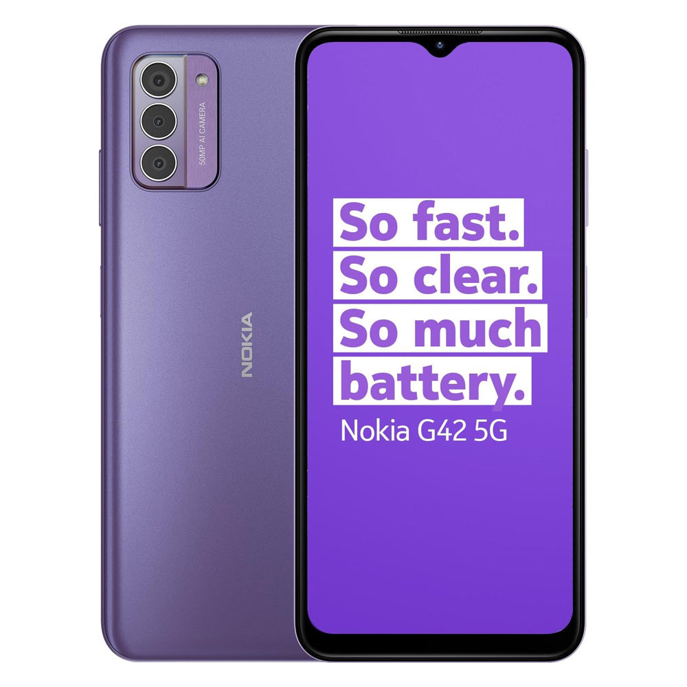 NokiaG42 5G 128GB SIM Free Mobile Phone - Purple | 101Q5003H043