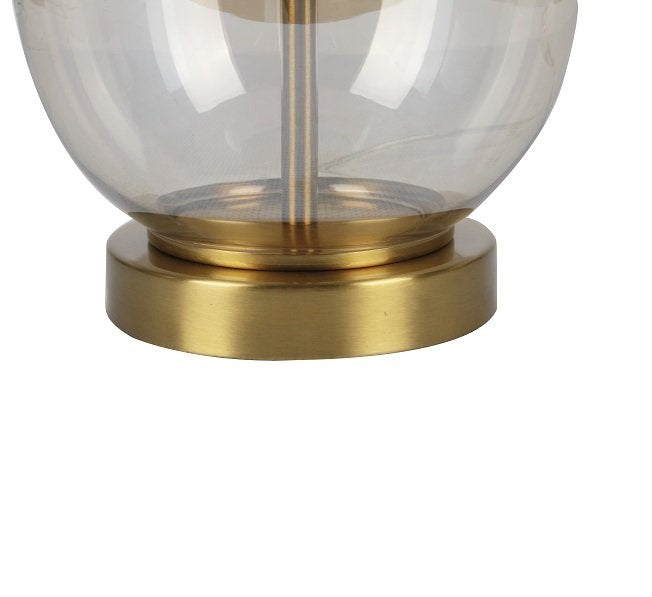 Macquillan Lanus Cognac Glass Table Lamp with Shade | MQL1491