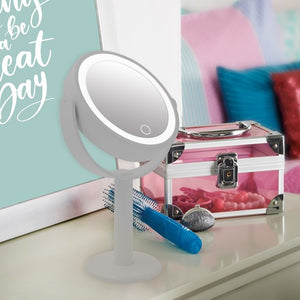 Anika LED Vanity Mirror Double Sided Battery Operated - Grey | 67039