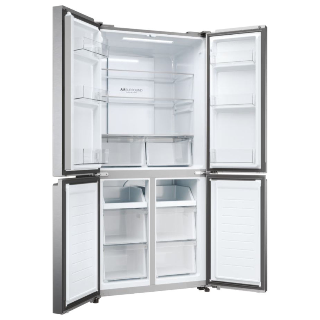 Haier Cube 83 Series 3 467L Frost Free Multi Door Fridge Freezer - Gentle Silver | HCR3818ENMG(UK)