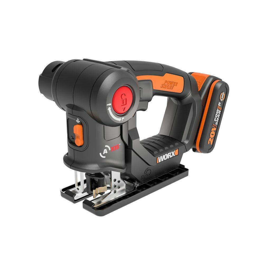 Worx Cordless 2 in 1 Axis Jigsaw / Reciprocating Saw 20v Kit | WX550.2