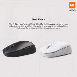 Xiaomi Mi Dual Mode Wireless Mouse Silent Edition - White | HLK4040GL