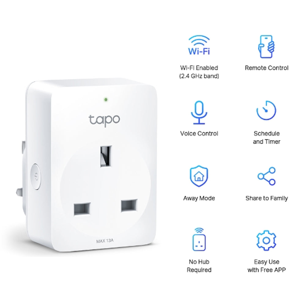 TP-Link Tapo Mini Smart Wi-Fi Socket 2 Pack | TAPO P100(2-PACK)