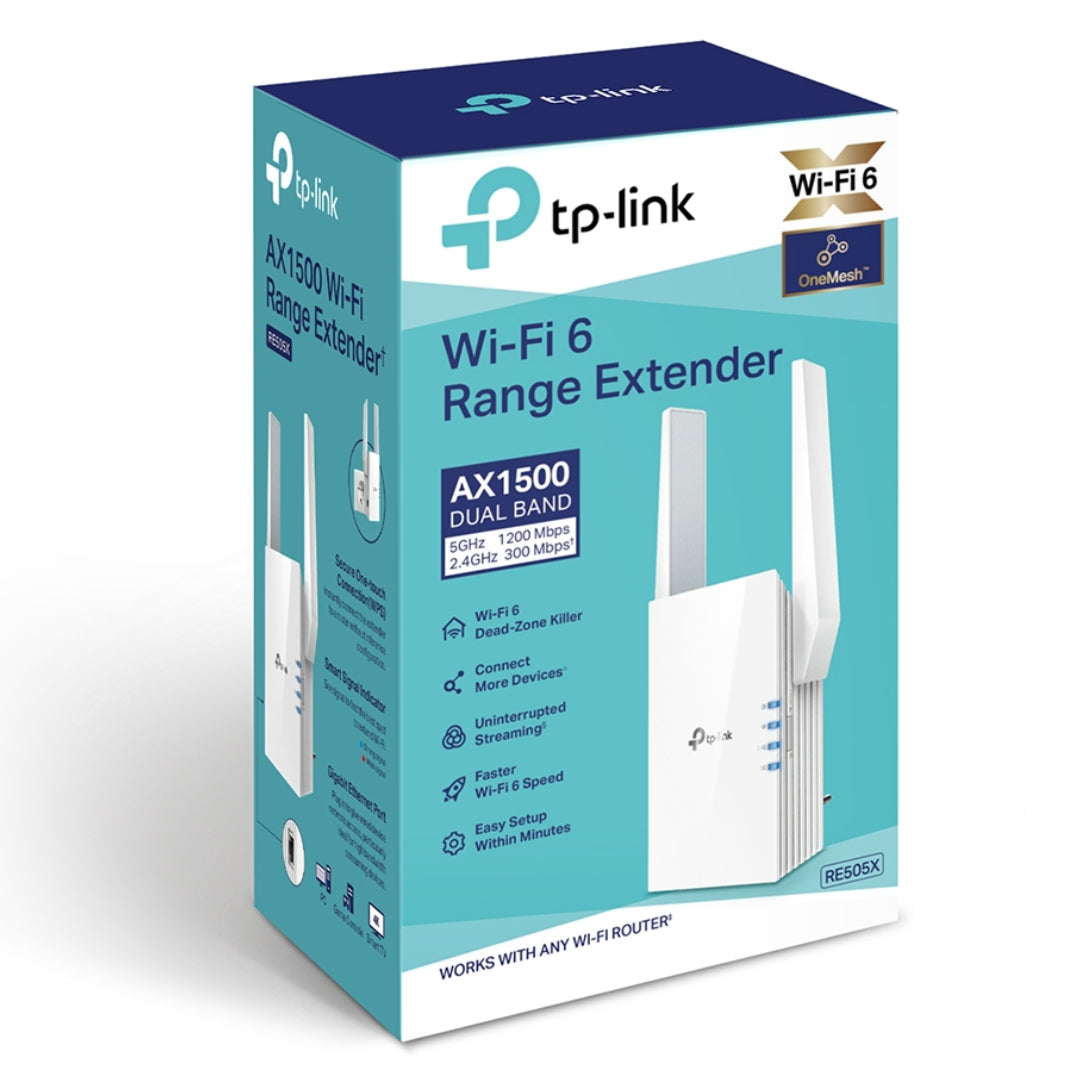 TP-Link WiFi 6 Range Extender AX1500 | RE505X