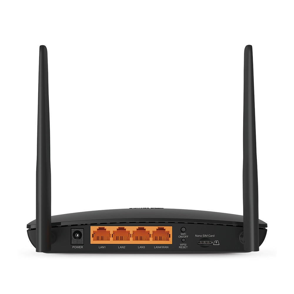 TP-Link TL-MR6400 Wireless Router Fast Ethernet Single-Band (2.4 GHz) 4G - Black