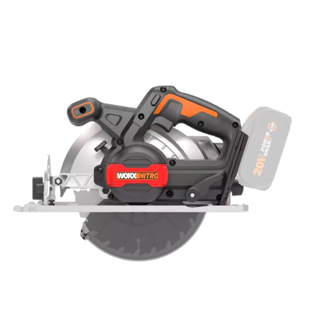 Worx Cordless Brushless 190mm Circular Circ Saw 20V Bare Unit | WX520.9