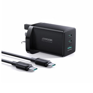 Joyroom 65W 2 USB C + 1 USB A Smart Fast Charger + 1.2 Metre USB C Cable | HL-TCG01
