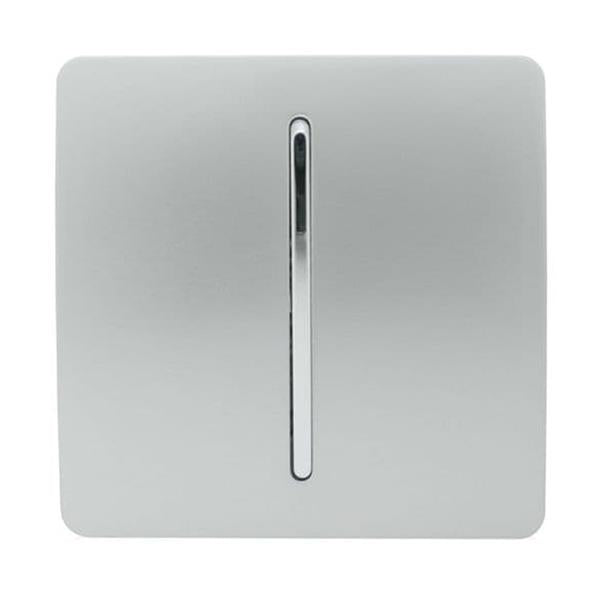 Trendi Single Switch 1 Gang 2 Way - Silver | 9100-73