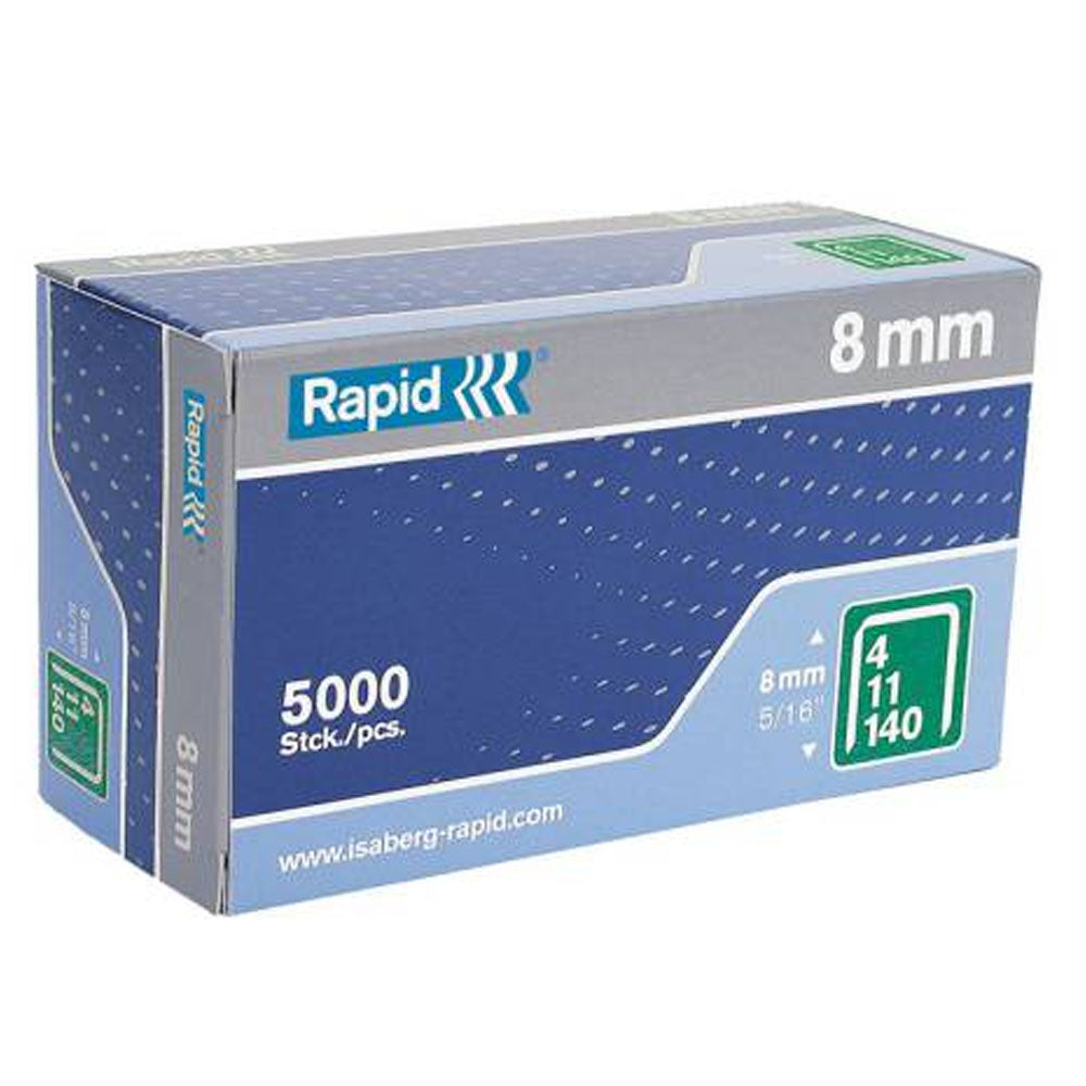 Rapid 140/8 8mm Galvanised Staples Box 5000 | RPD1408B5