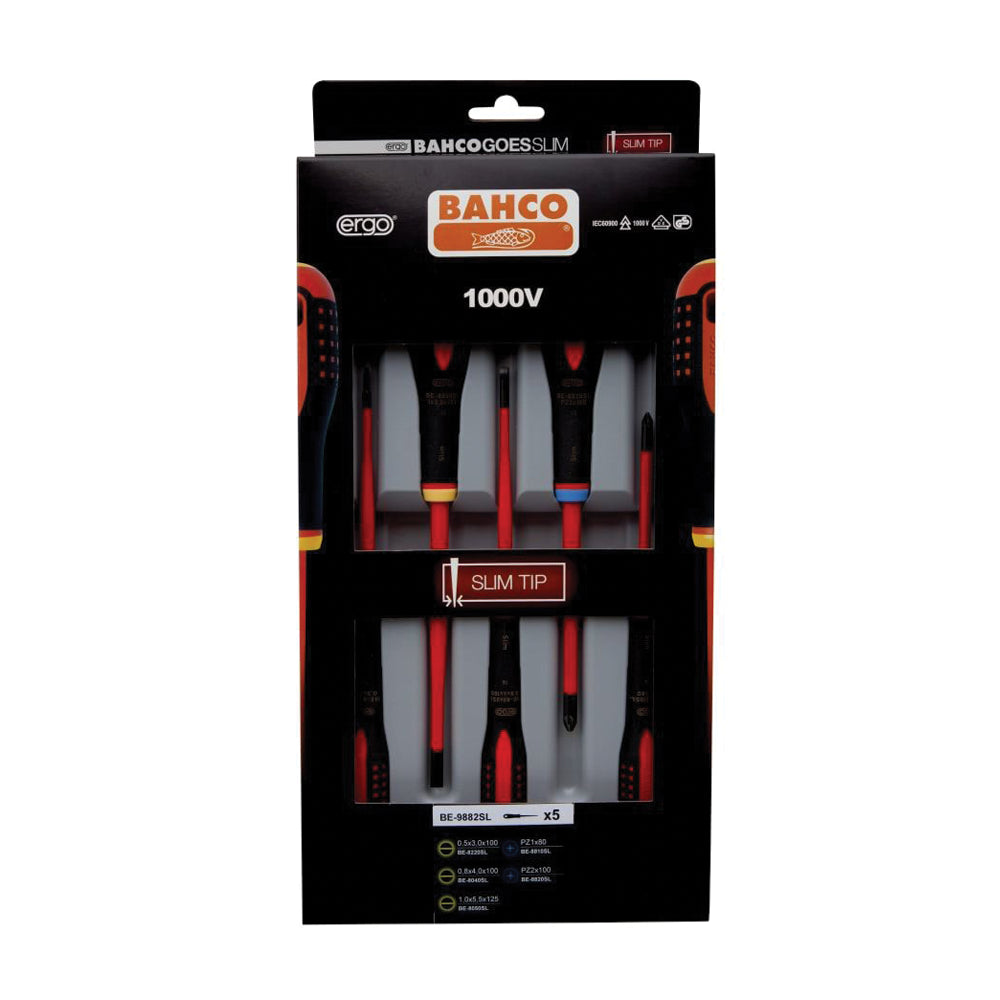 Bahco Insulated Screwdriver Set of 5 SL/PZ | BAHB220015