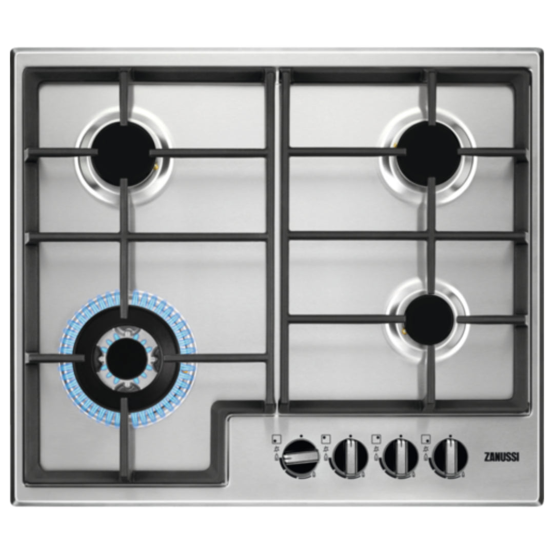 Zanussi 60cm 4 Burner Gas Hob - Stainless Steel | ZGNN645X