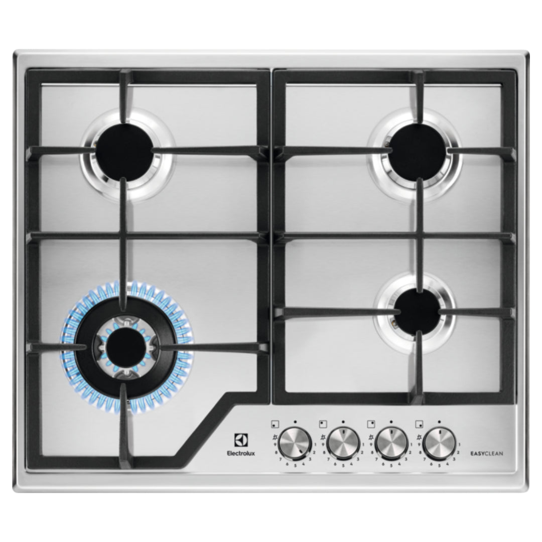 Electrolux Slim Line 4 Ring Gas Hob - Stainless Steel | KGS64362XX