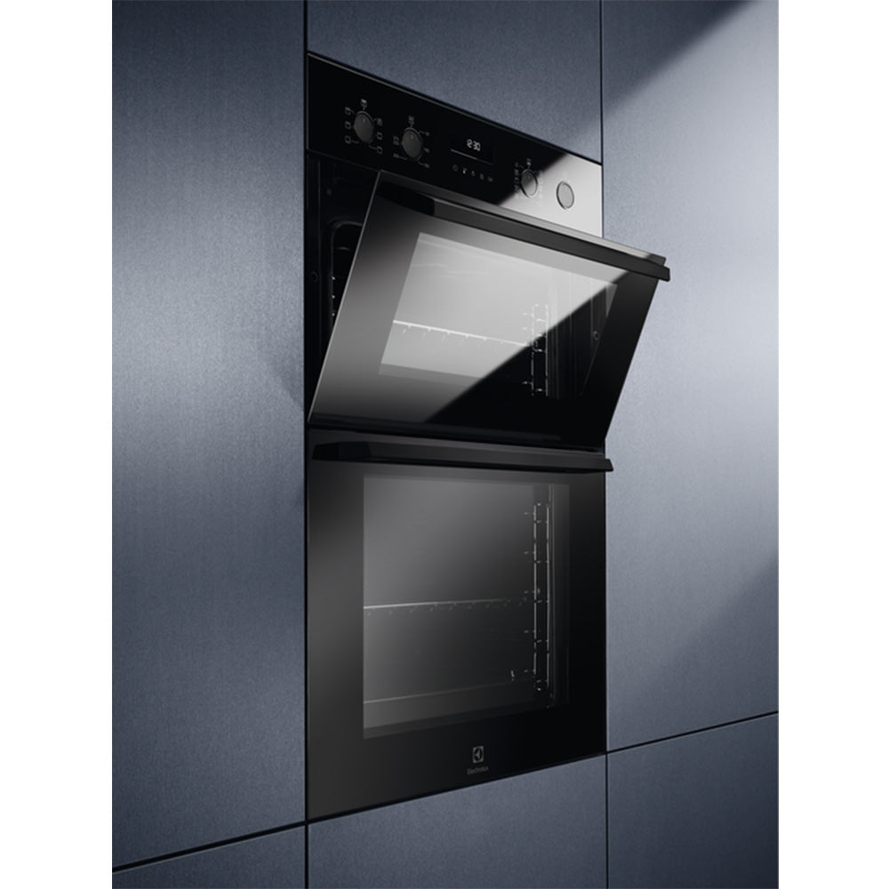 Electrolux 300 61 Litre Built-In Multifunction Electric Double Oven - Black | EDFDC46K