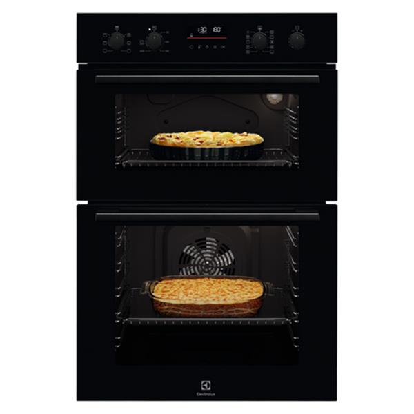 Electrolux 300 61 Litre Built-In Multifunction Electric Double Oven - Black | EDFDC46K