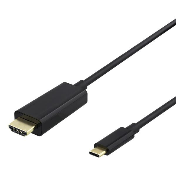 Deltaco USB C to HDMI 4K UHD Cable Gold Plated 1 Metre | HDMI1010R