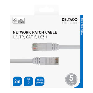 Deltaco Cat 6 Network Cable 2 Metre | TP62VR