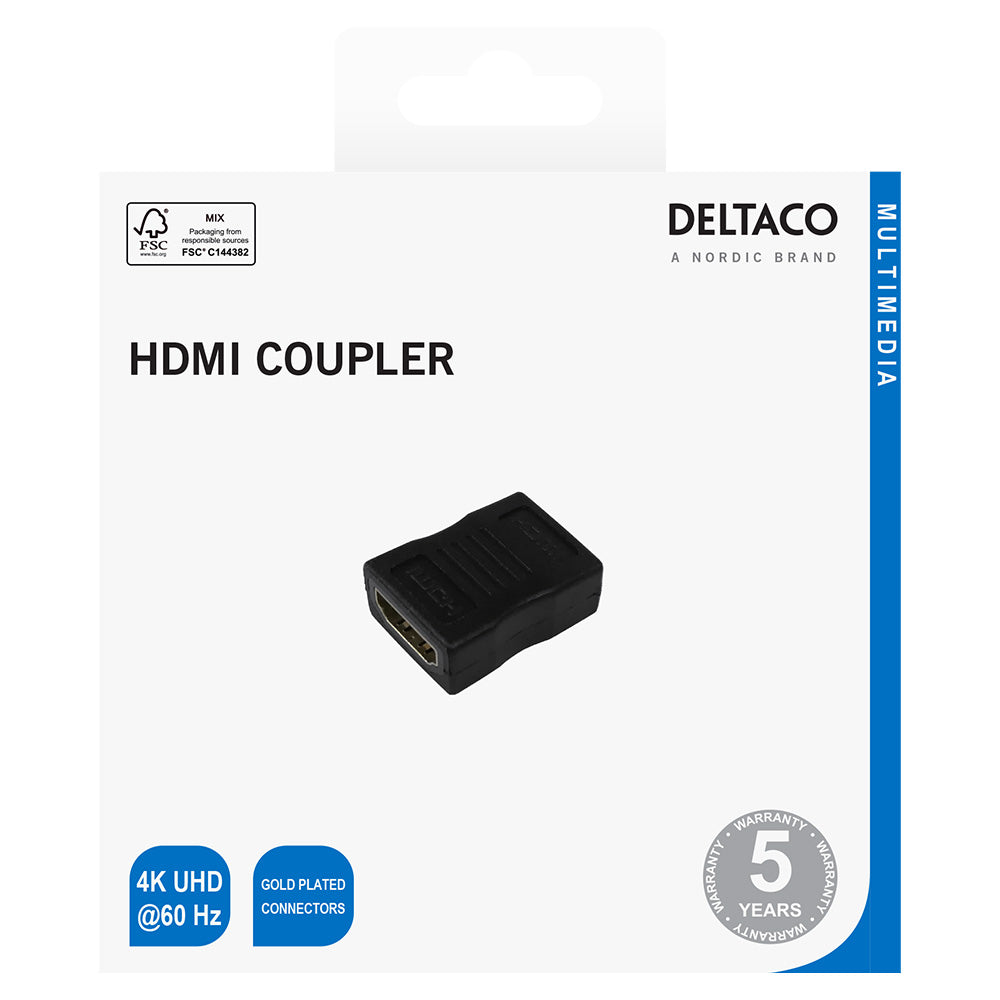 Deltaco HDMI Coupler wiht Female to Female  | HDMI12R