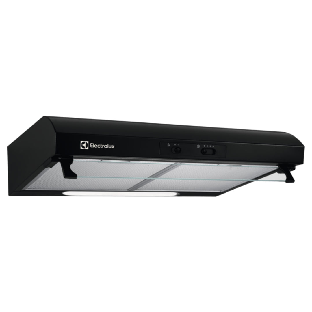 Electrolux Traditional Cooker Hood Extractor with Glass Visor - Black | LFU226K