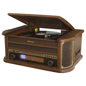 Roadstar Retro Wood Turntable Record Player Radio Cd Mp3 And Bluetooth | ROAHIF-1996BT