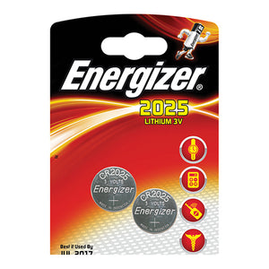 Energizer CR2025 Coin Lithium Battery 2 Pack | ENG2025B2